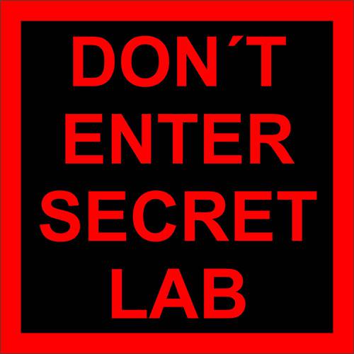 Placa Decorativa: Secret Lab