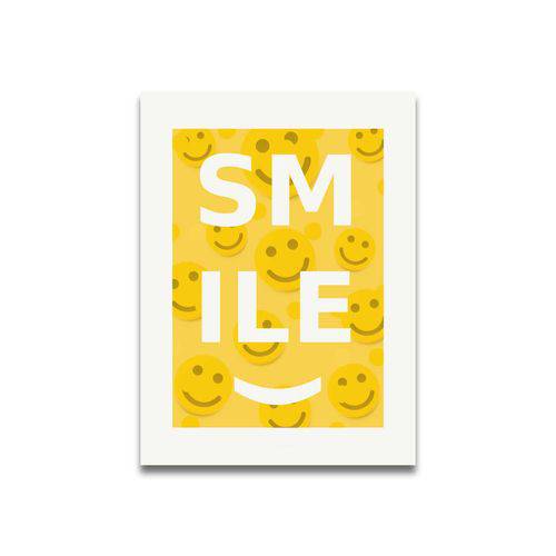 Placa Decorativa - Smile - Vintro Decor - 13x17cm