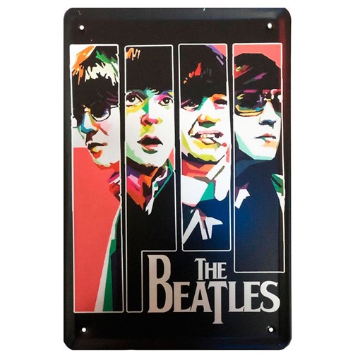 Placa Decorativa The Beatles Retrô