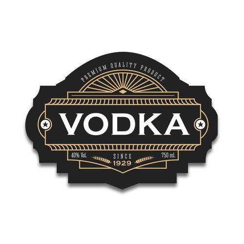 Placa Decorativa - Vodka - Vintro Decor - 47x32cm