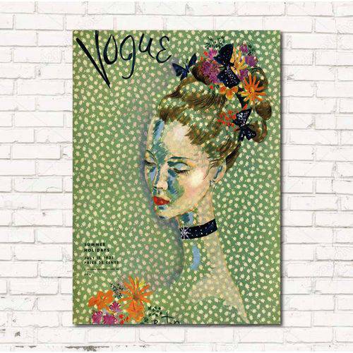 Placa Decorativa Vogue em MDF 40x30cm