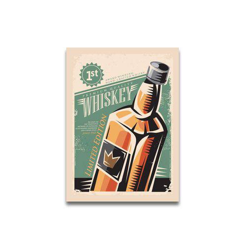 Placa Decorativa - Whiskey Vintage - Vintro Decor - 18x24cm