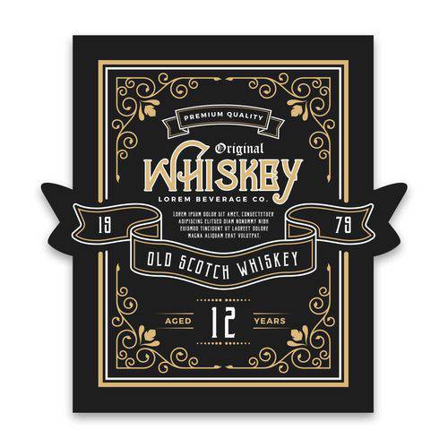 Placa Decorativa - Whisky Bar - Vintro Decor - 23x50cm