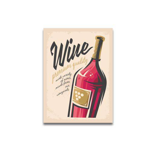 Placa Decorativa - Wine - Vintro Decor - 18x24cm