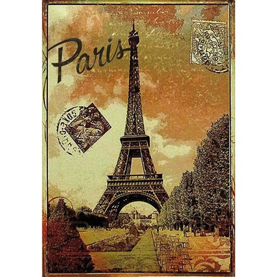 Placa Decorativa 32x21,5cm Paris França Lpqm-015 - Litocart