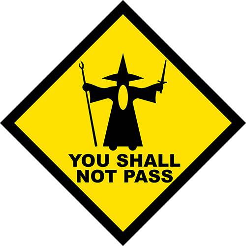 Placa Decorativa: You Shall Not Pass