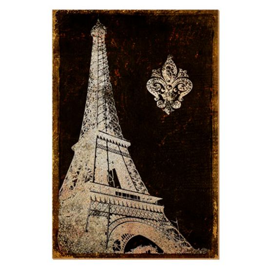 Placa Decorativo em MDF 22x33 Torre Eiffel DHPM5-128 - Litoarte