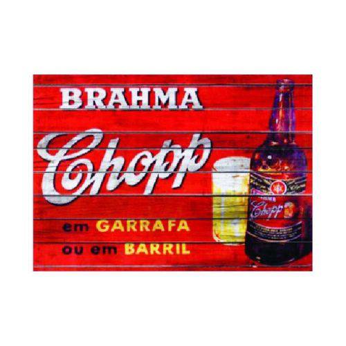Placa em Mdf - Brahma Chopp Garrava ou Barril - 28x21cm