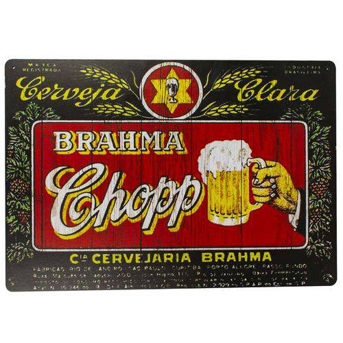 Placa em Mdf - Cia Cervejaria Brahma