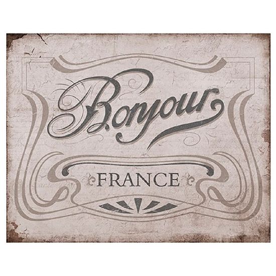 Placa em Mdf e Papel Decor Home Banjour France Dhpm-051 - Litoarte