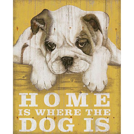 Placa em MDF e Papel Decor Home Dog DHPM-127 - Litoarte
