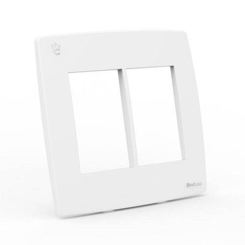 Placa Espelho Reale 4x4 para 3+3 Modulos Branco