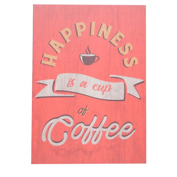 Placa Happiness Coffee Vermelho 35CM - 32937