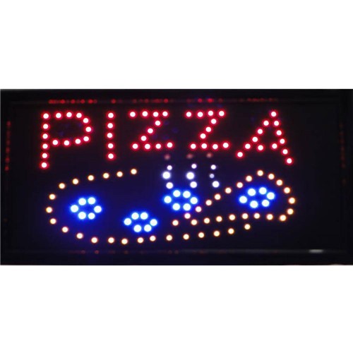 Placa Led Quadro Letreiro Luminoso Decorativo Pizza Cd 1601