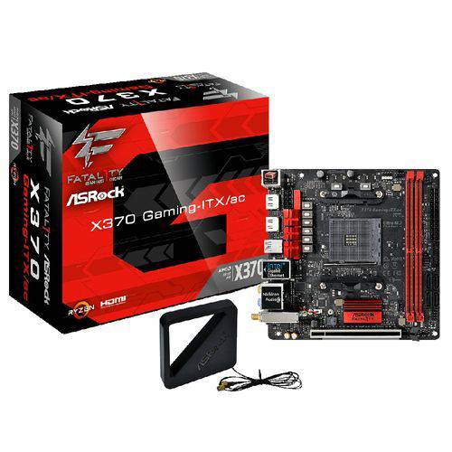Placa Mãe AM4 - ASRock Fatal1ty X370 Gaming-ITX/AC (Mini ITX)