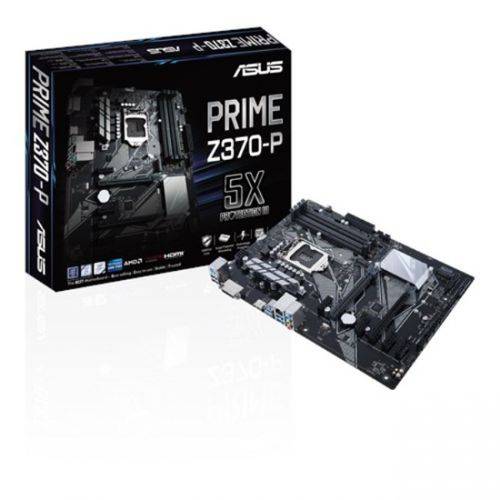 Placa Mãe Asus Prime Z370-P, Intel Lga 1151 Atx, 4xddr4, 2-M.2, Safe Slot, Cfx, Dvi, Hdmi