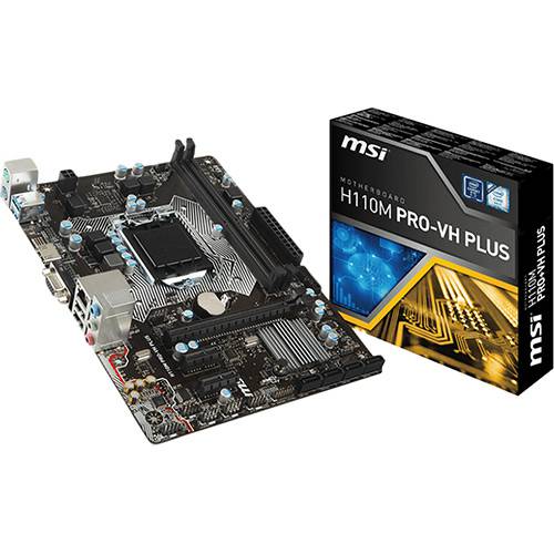 Placa-mãe MSI para Intel Lga 1151 Matx H110m Pro-vh Plus Ddr4 (911-7A15-002)