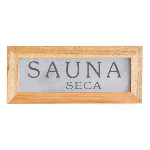 Placa para Sauna Seca em Madeira com Vidro