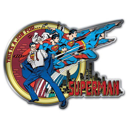 Placa Parede Metal Recortada Dc Superman Transforming - Metropole