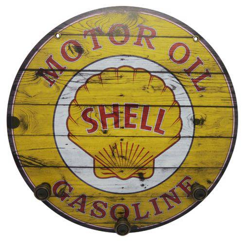 Placa Redonda Shell com Cabideiro