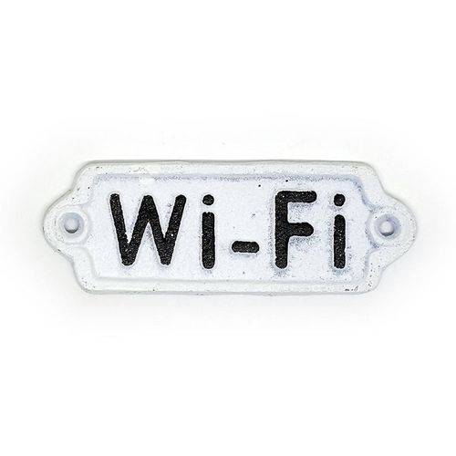Placa Rústica de Ferro Wi-Fi