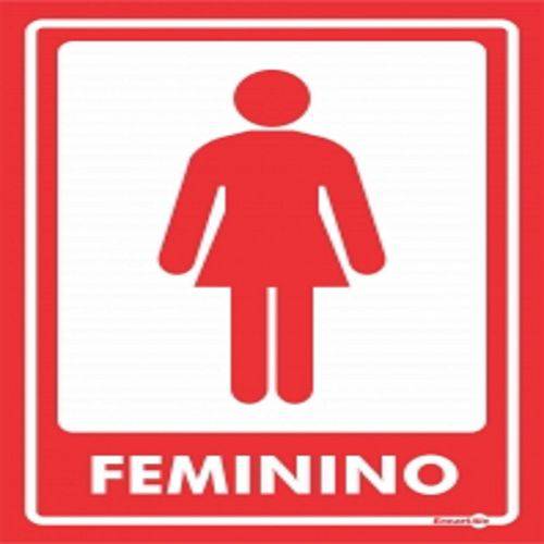 Placa SINALIZAÇÃO Adesiva Feminino C/2 (15X20)