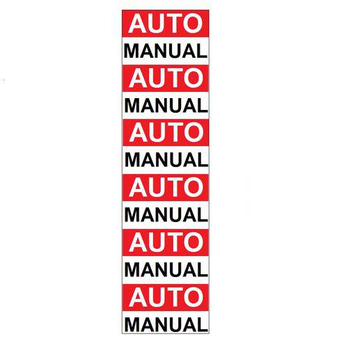 Placa SINALIZAÇÃO Auto/Manual C/12 Adesivo Destacaveis (15X36X80MM)