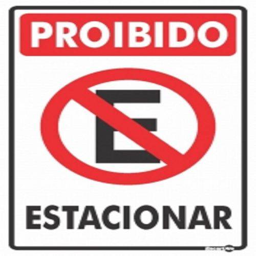 Placa SINALIZAÇÃO Proibido Estacionar (20X30X0,80MM)