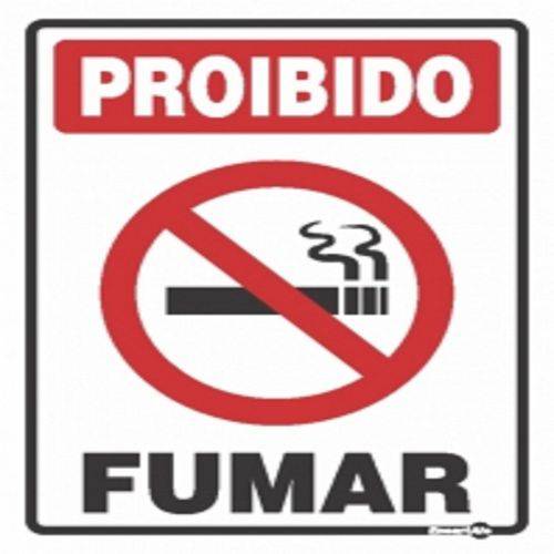 Placa SINALIZAÇÃO Proibido Fumar (20X15X0,80MM)