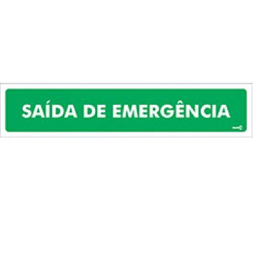 Placa SINALIZAÇÃO Saida Emergencia (65X30X0,80MM)
