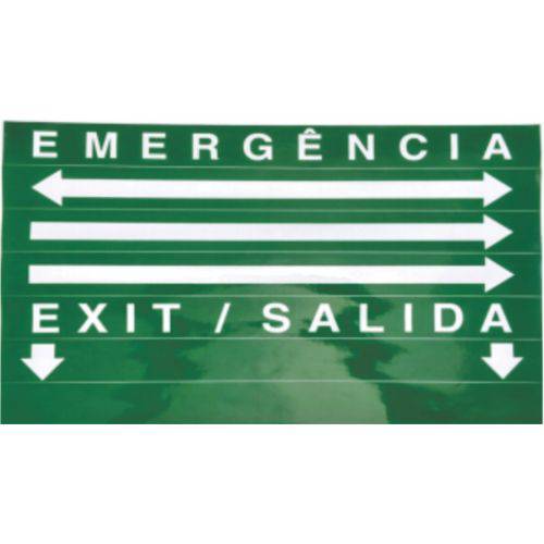 Placa Sinalização Saída Emergência Led Verde Acrílica