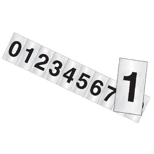 Placa Sinalizadora Auto-Adesiva Números "0 a 9" 2,5x5cm Cada Sinalize 10081