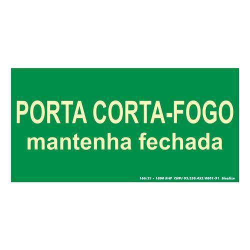 Placa Sinalizadora em Pvc "Porta Corta Fogo" - Sinalize