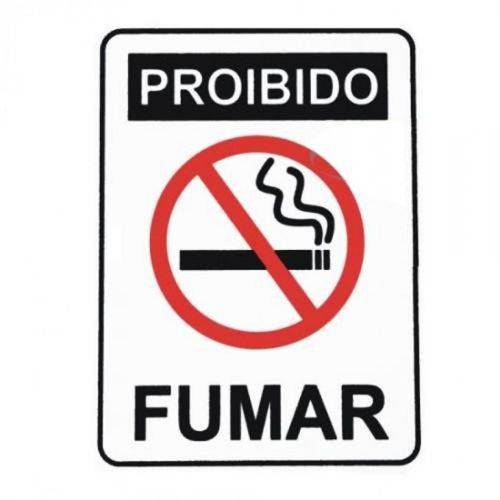 Placa Sinalizadora - Proibido Fumar - 15x20