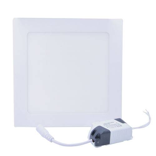 Plafon 12W Luminária Embutir LED Painel Quadrado Slim Branco Frio 6500K