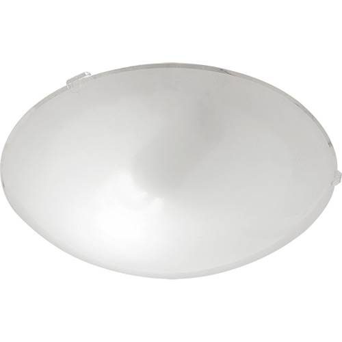 Plafon Ice Presilha Cristal 30cm Aço/Vidro Leitoso Branco - Startec
