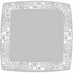 Plafon Mosaico Quadrado Pequeno 21x21cm Metal/Vidro Branco - Attena