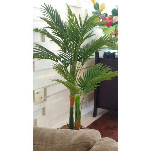Planta Artificial Árvore Palmeira Areca 1,10mt de Altura