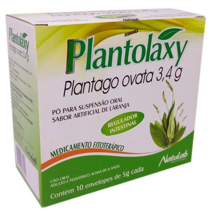 Plantolaxy 3,4g Sabor Laranja 10 Envelopes de 5g