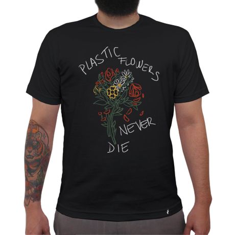 Plastic Flowers - Camiseta Clássica Masculina