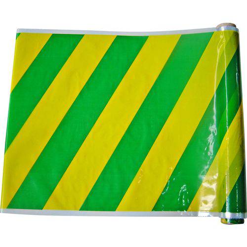 Plastico para Encapar 25m 38cm Listras Verde e Amarelo Plasvipel Rolo