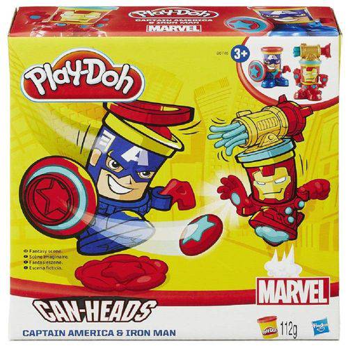Play-Doh - Marvel Pote Heróis - Capitão América Homem de Ferro B0745