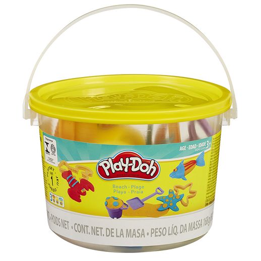 Play Doh Mini Balde de Praia Tampa Amarela - Hasbro