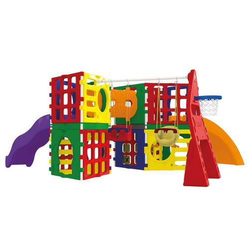 Playground Infantil Xalingo Polyplay Cosmos com Túnel e Escorregador