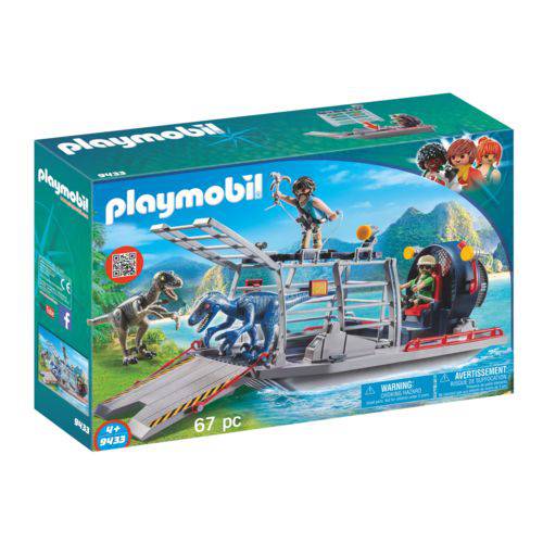 Playmobil 9433 - The Explorers - Aerobarco Inimigo com Raptors