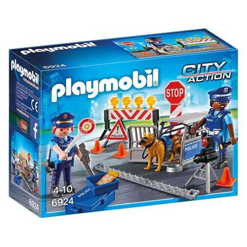 Playmobil - City Action - Unidade de Bloqueio com Cão - 6924 Sunny