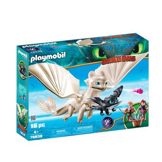 Playmobil Como Treinar Seu Dragão 3 Furia da Luz com Bebê Dragão e Crianças - Sunny