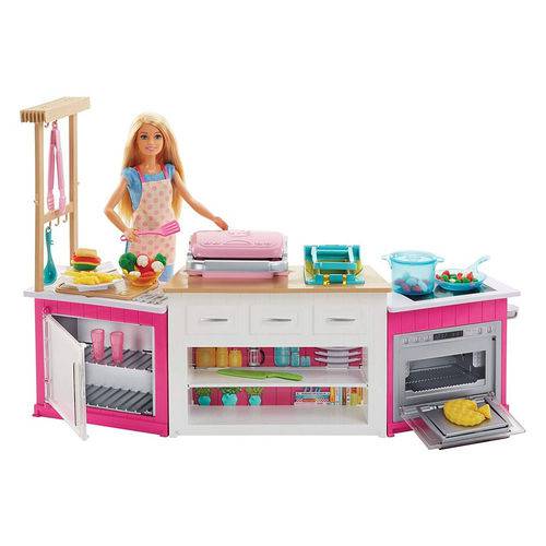 Playset e Boneca - Barbie - Cozinha de Luxo da Barbie - Mattel