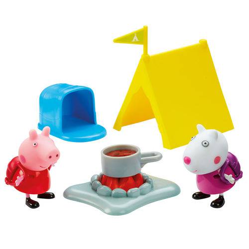 Playset e Mini Figuras - Peppa Pig - Acampamento da Suzy - Dtc