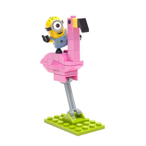Playset Mega Bloks - Pequeno - Minions - Passeio de Flamingo - Mattel